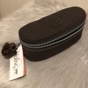 NWT Kipling Make Up or Pencil Box, Brown